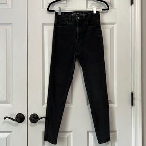 American Eagle Black Highest Rise Jeggings Size 4 Short